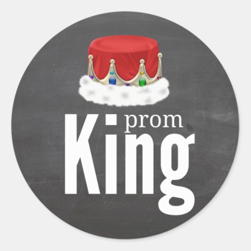 Prom King Classic Round Sticker