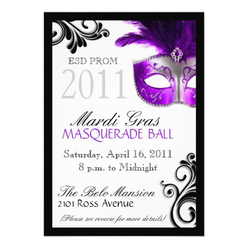 Masquerade Prom Invitations 4