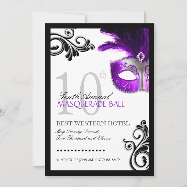 Prom Masquerade Invitation (Front)