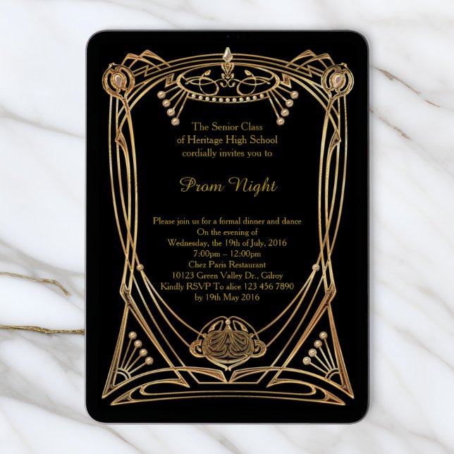 prom party invitations