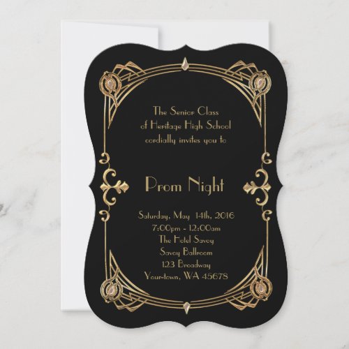Prom Night Empire style Invitation