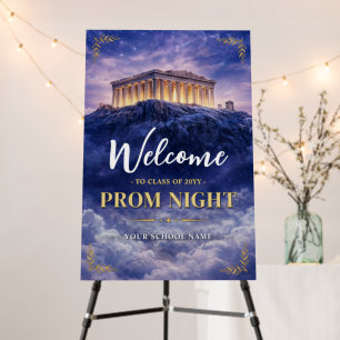 Prom Night Welcome Sign, A Night on Mount Olympus Foam Board
