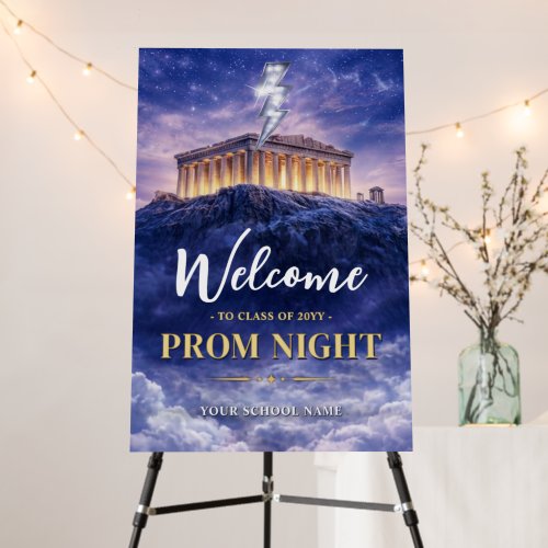 Prom Night Welcome Sign, A Night on Mount Olympus  Foam Board