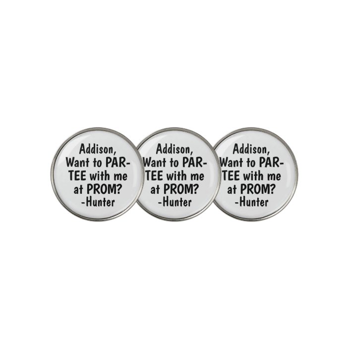 Prom Or Hoco Proposal Cute Funny Promposal Idea Golf Ball Marker Zazzle Com