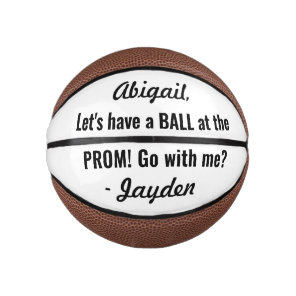 Prom or HOCO Proposal Cute Funny Promposal Idea Mini Basketball