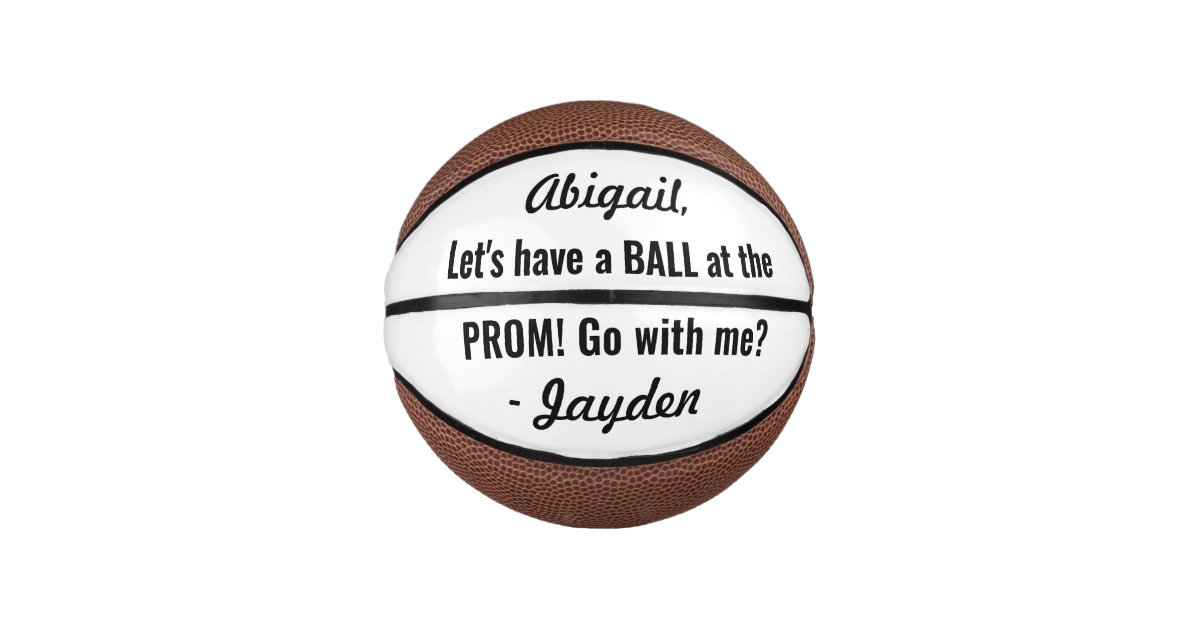 Prom or HOCO Proposal Cute Funny Promposal Idea Mini Basketball