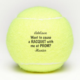Prom or HOCO Proposal Cute Funny Promposal Idea Tennis Balls
