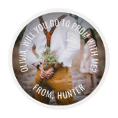 Prom or HOCO Proposal Photo Cupcake Promposal Idea Edible Frosting Rounds (Front)