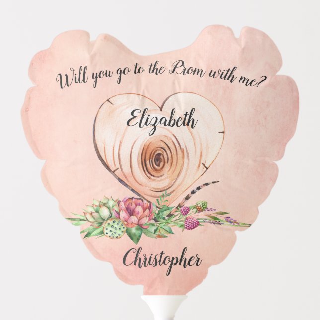 Prom Promposal School Formal Dance Boho Modern Balloon (Front)