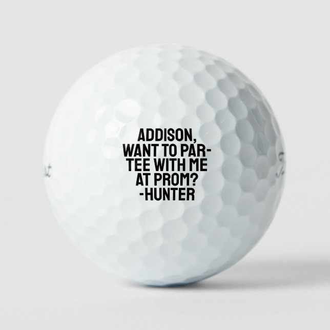 Prom Proposal Golf Balls (Front)