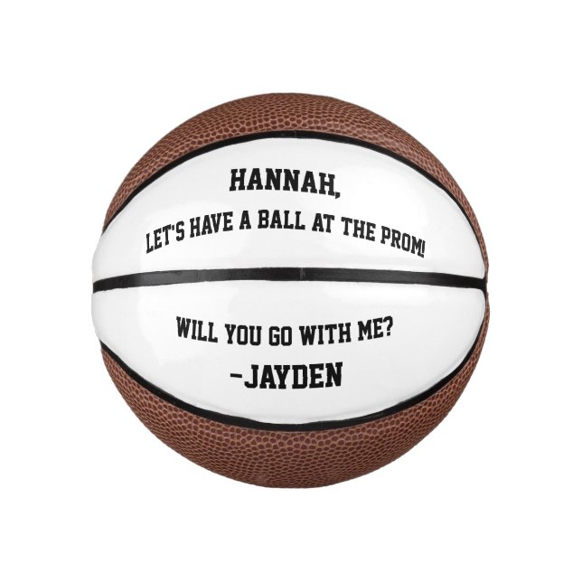 Prom Proposal Mini Basketball (Front)