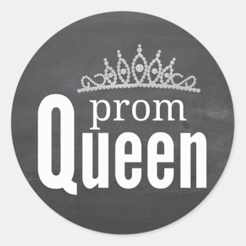 Prom Queen Classic Round Sticker