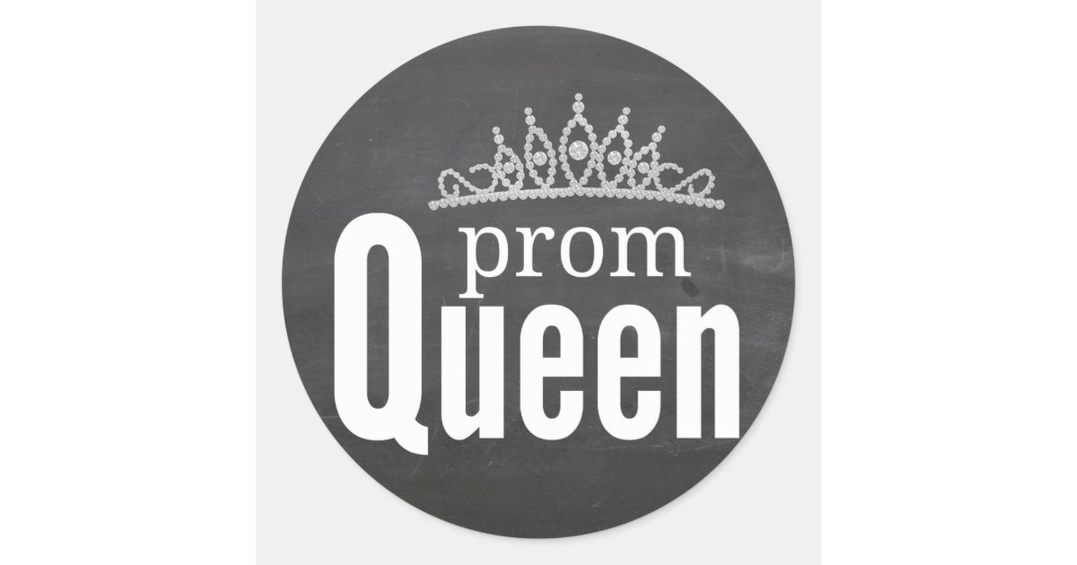 Prom Queen Classic Round Sticker | Zazzle