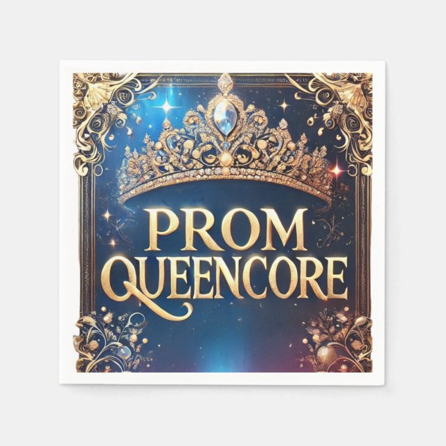 Prom Queencore Invitation : stunning royal theme Napkins (Front)