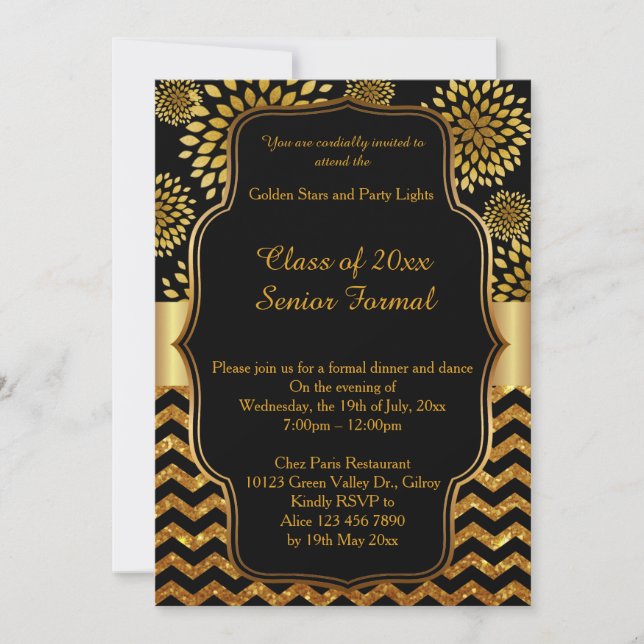 Prom senior formal class 2017 invitation (Front)