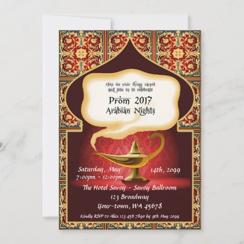 Prom Senior_Junior Arabian red  gold_Julieth K Invitation