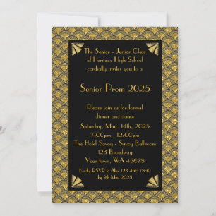 Prom Senior-Junior, Gatsby style, 1920s style Invitation
