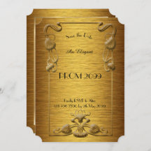 Prom Senior-Junior, Gold x Gold, Floral,Art Deco