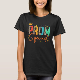 Prom Squad 2022 Senior Grad Graduation Party Leopa T-Shirt