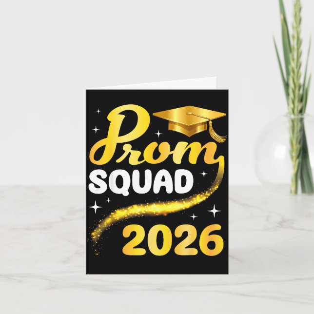 Prom squad 2026 senior graduation class of schoolP Card (Front)