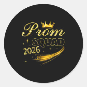Prom Squad Graduation Class 2026 Classic Round Sticker