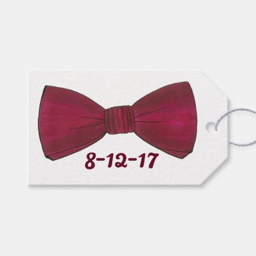 Prom Wedding Bachelor Party Groom Bow Tie Gift Tag