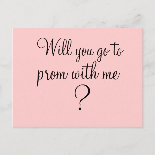 Prom with me? Yes/No Postcard (Front)