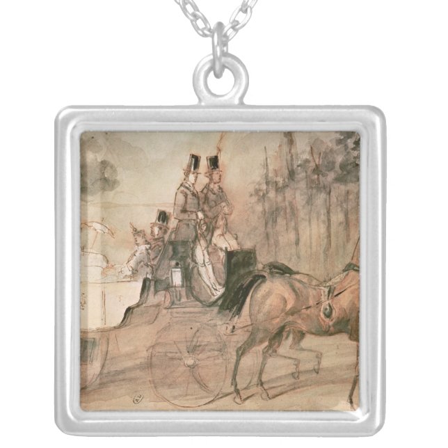 Promenade au Bois Silver Plated Necklace (Front)