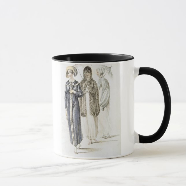 Promenade dresses, fashion plate from Ackermann's Mug (Right)