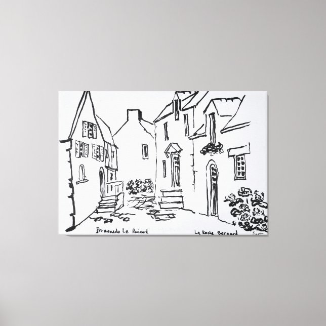 Promenade du Ruicard | La Roche-Bernard, Brittany Canvas Print (Front)