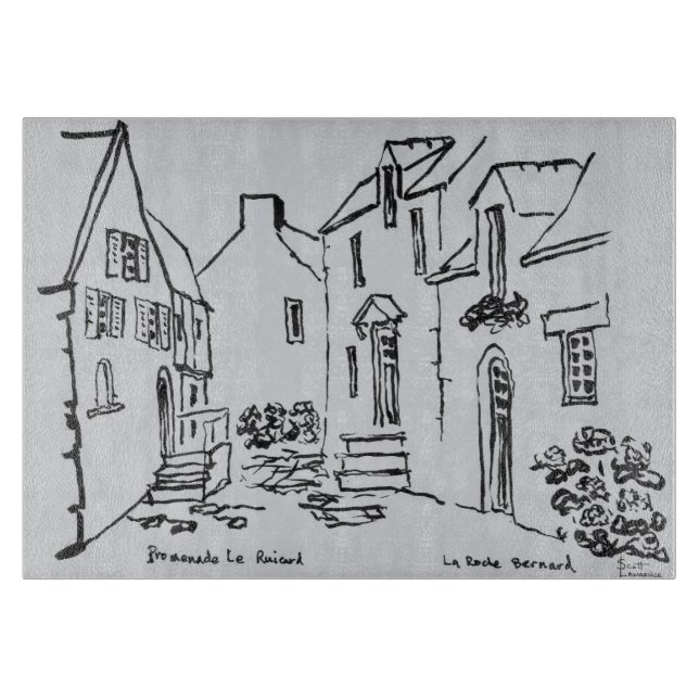Promenade du Ruicard | La Roche-Bernard, Brittany Cutting Board (Front)