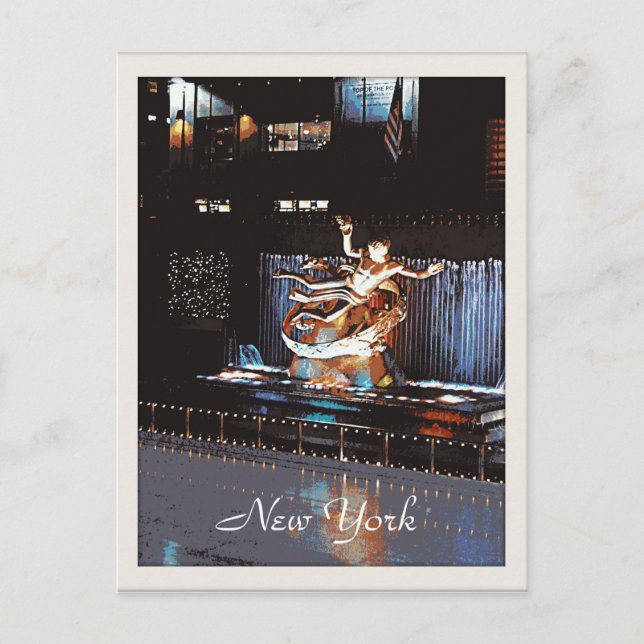 Prometheus at 30 Rock, New York Postcard (Front)
