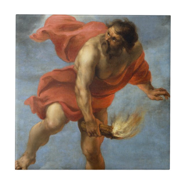 Prometheus Carrying Fire Ceramic Tile (Front)