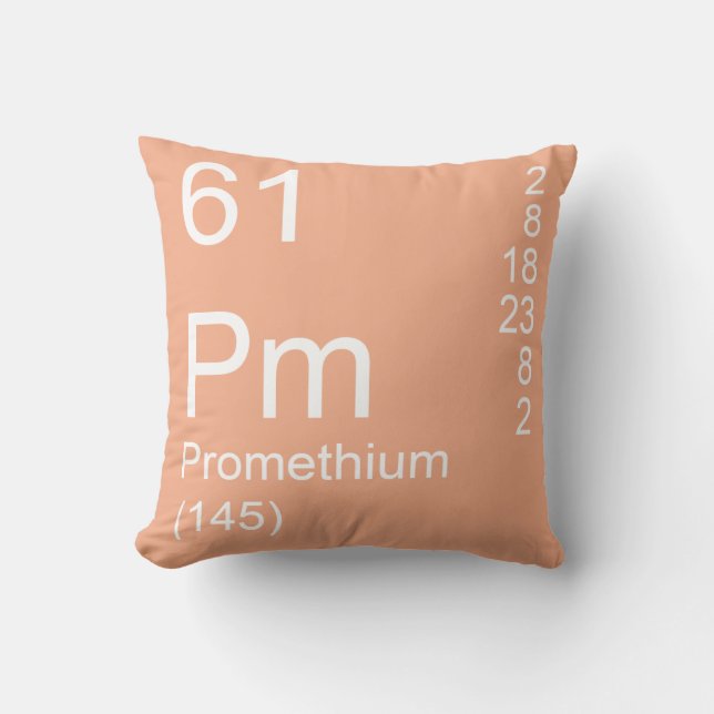 Promethium Throw Pillow (Front)