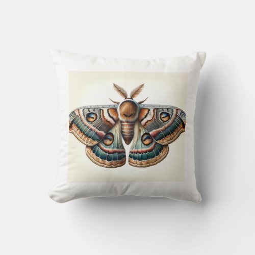Prominent moths 130624IREF112 _ Watercolor Throw Pillow