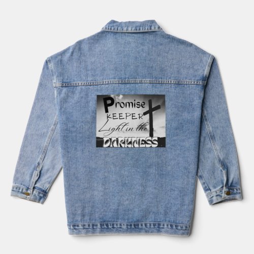PROMISE KEEPER LIGHT IN THE DARKNESS Christian Mus Denim Jacket