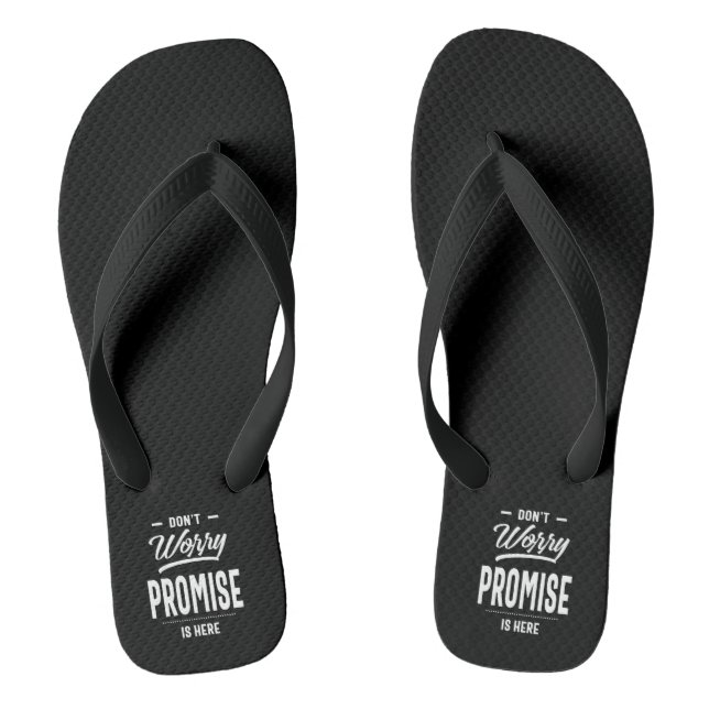 Promise Personalized Name Birthday Gift Flip Flops (Footbed)