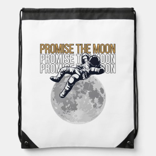 Promise the moon drawstring bag