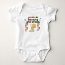 Promise to Stop Crying White Baby Bodysuit