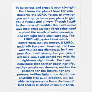 Promises God Bible Verses Comforter Fleece Blanket