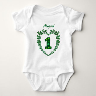 PROMO5 St Patricks Day Lucky 1st Birthday Baby Bodysuit