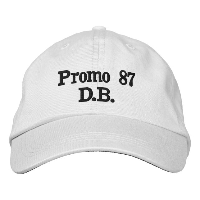 Promo 87 DB Embroidered Baseball Cap (Front)