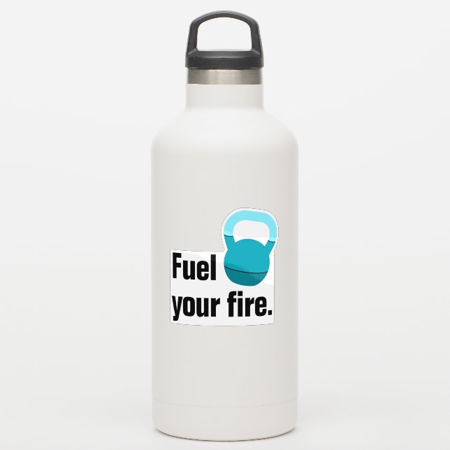 Promo Athlete Coach Kettlebell Fuel Your Fire Sticker (Waterbottle)