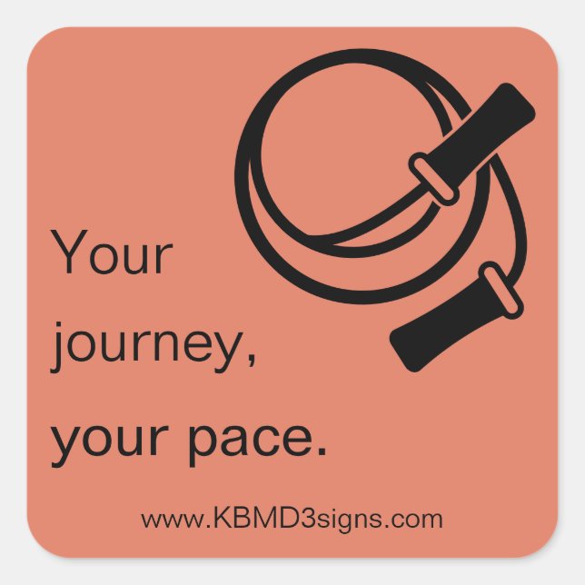 Promo Beginner Fitness - Your Journey, Your Pace Square Sticker (Front)