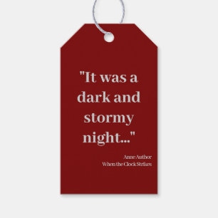 Promo Book Mark Features Book Cover and Quote Gift Tags
