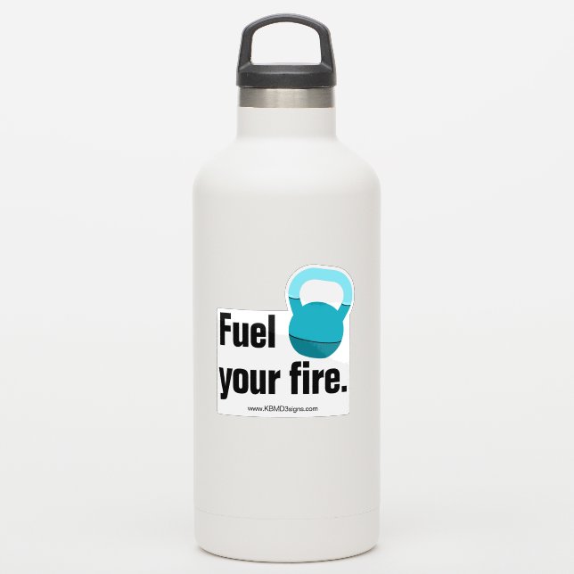 Promo Coach Kettlebell - www - Fuel Your Fire Sticker (Waterbottle)