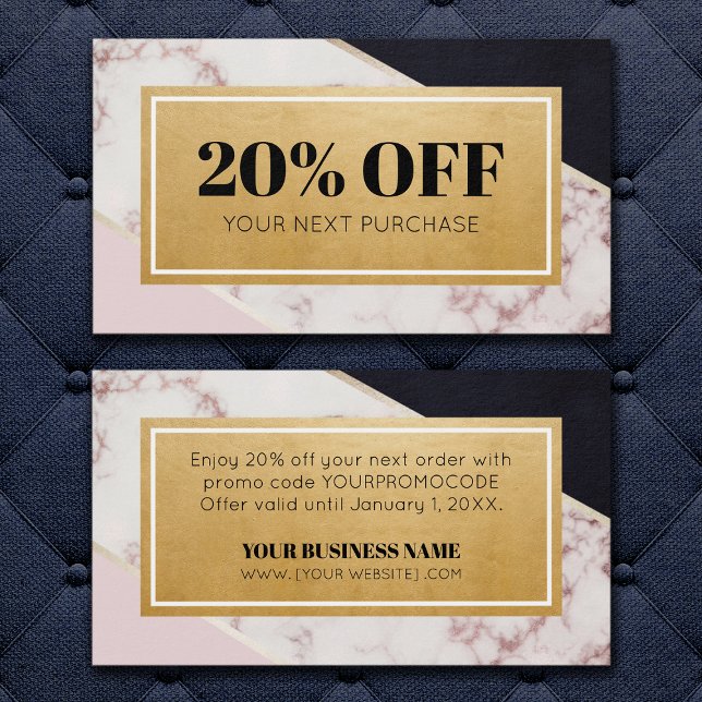 Promo Code Color Block Coupon Discount Cards (Creator Uploaded)