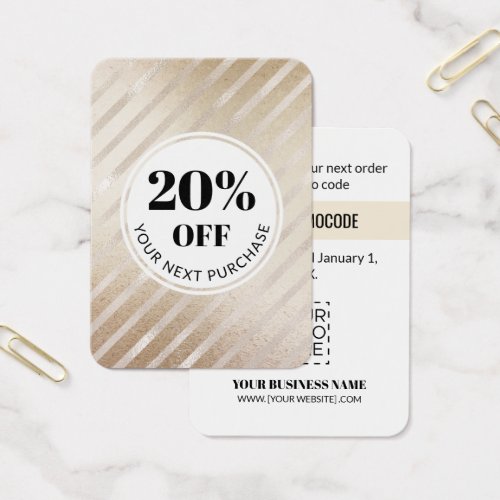Promo Code Gold Stripes Discount Cards
