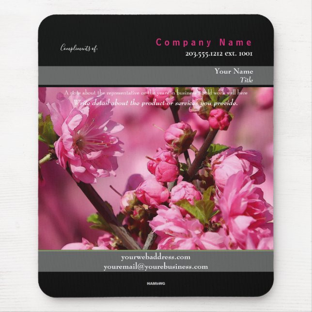 Promo Mousepad Pink Cherry Tree  Theme - HAMbyWG (Front)