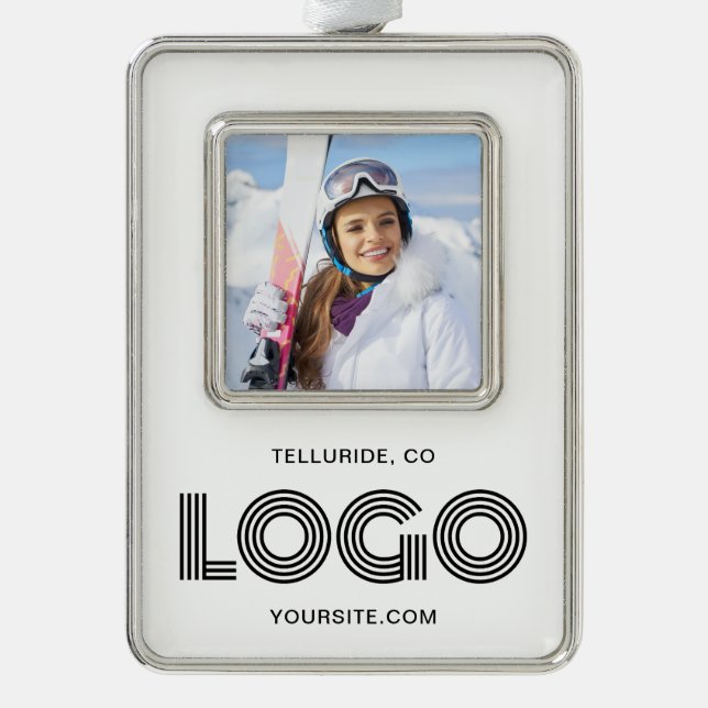 Promo Photo Modern Logo Christmas Ornament (Front)